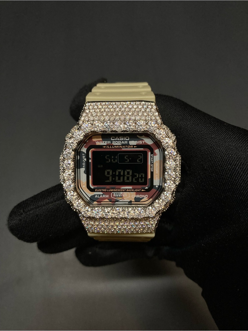 ✨ Custom Moissanite Dw-5600 G-SHOCK Watch 💎 | GRA Certified ✨